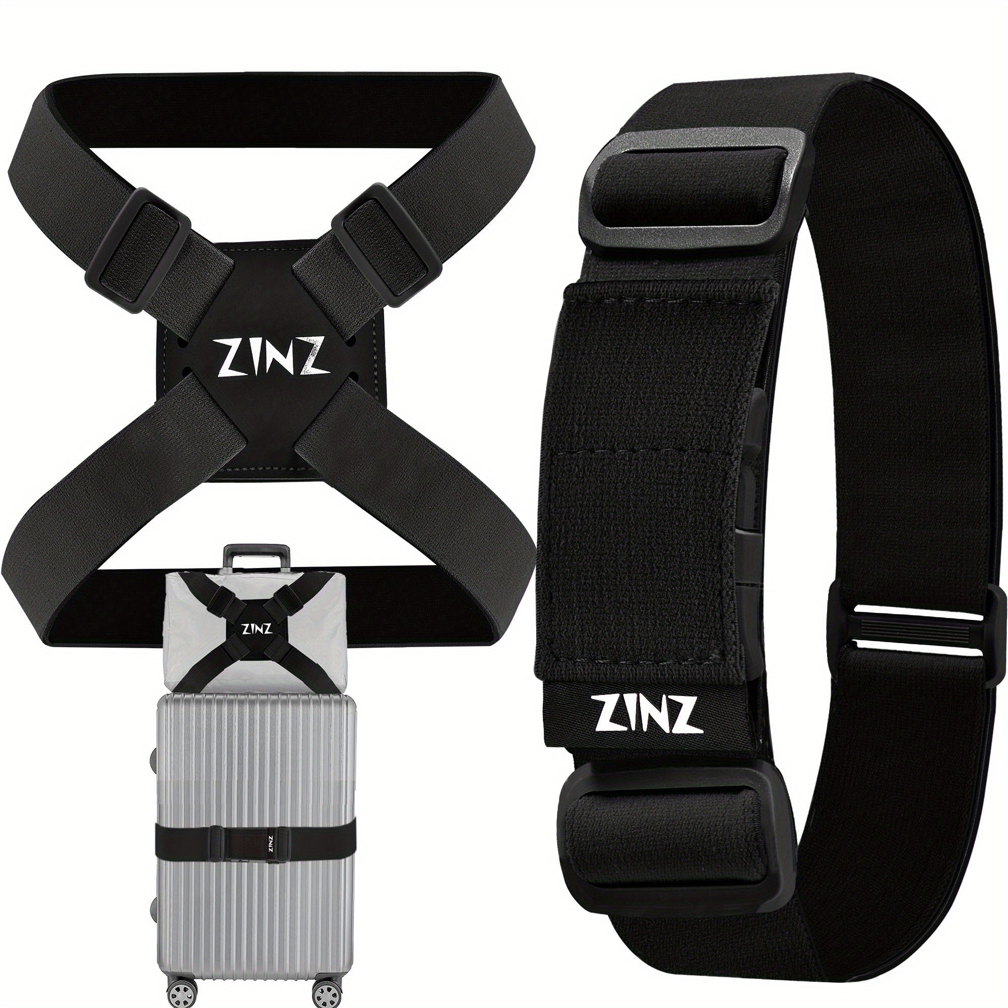 2PCS Luggage Bag Elastic Strap Adjustable Bag Strap Travel Accessories