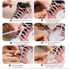 No Tie Shoelaces Elastic Strong Lock Laces One Size Fits All Adults Kids