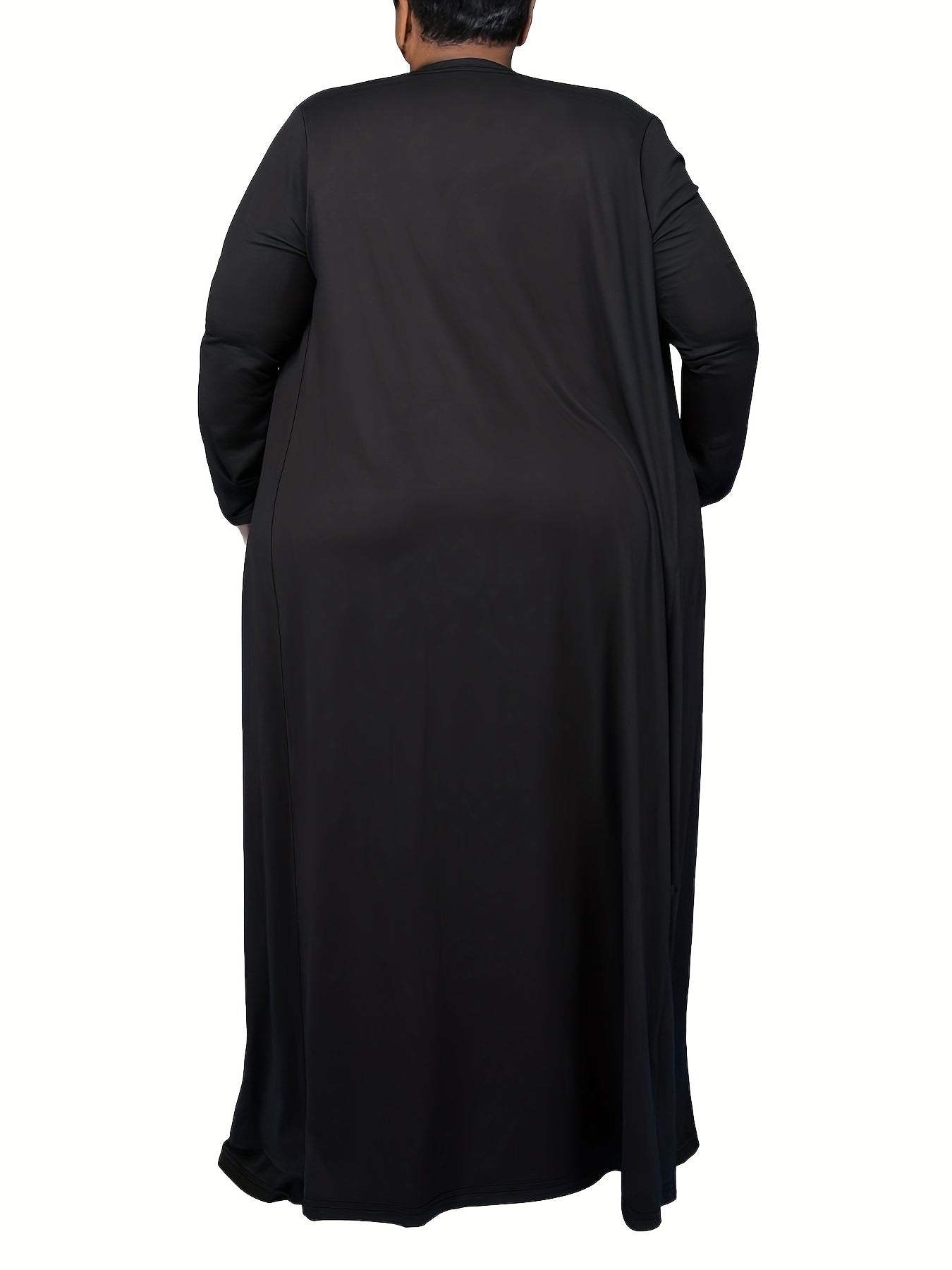 Solid Long Cardigan & Crop Tank Top & Leggings 3pc Set