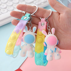 2pcs Cartoon Spaceman Keychain Keyring for Bags and Backpacks