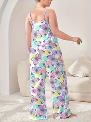 Butterfly & Dot Print Pajama Set