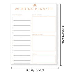 Wedding Planner Guide: Bride & Groom Guests, Notes