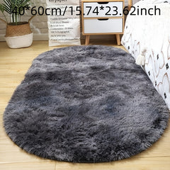Soft Plush Furry Floor Rug for Bedroom - Non Slip Machine Washable
