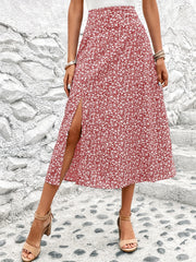 Boho Floral Print Maxi Skirt for Women