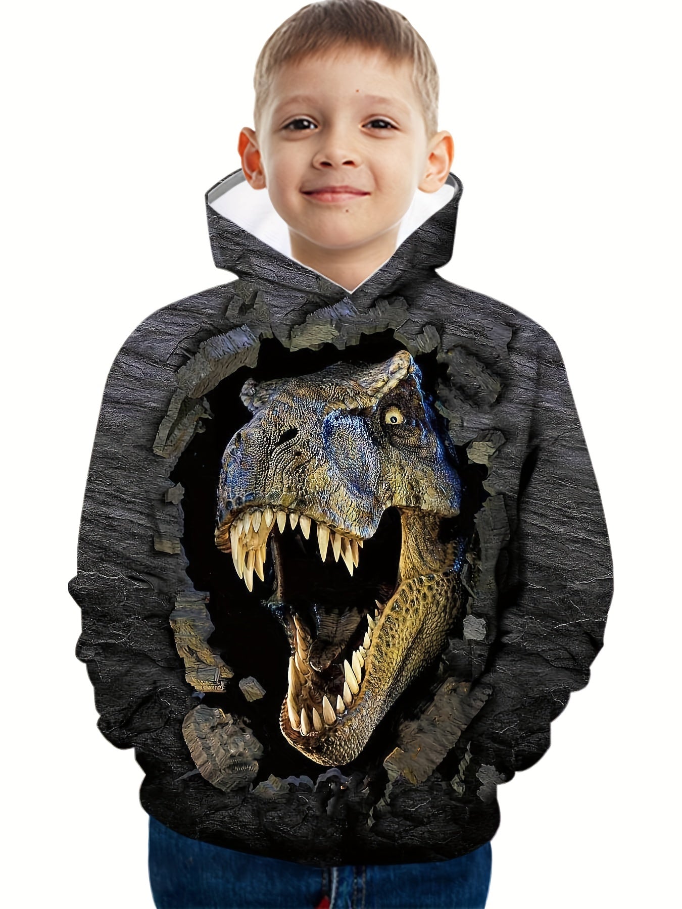 3D Dinosaur Kid's Hoodie Long Sleeve Top Boy's Clothes