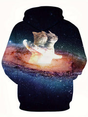 Galaxy Print Hoodie Men Loose Pullover Autumn Winter