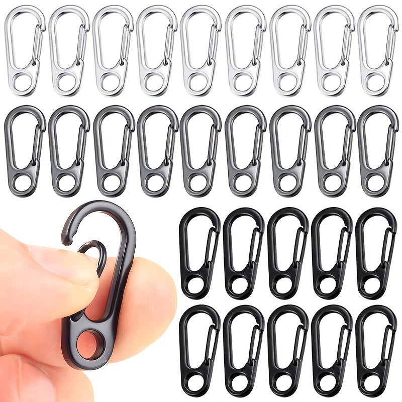 10pcs Mini Carabiner Keychain for Hanging - Camping, Mountaineering