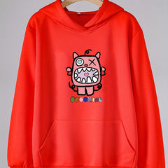Girls Monster Pastel Hoodies Comfy Hooded Pullover With Pocket