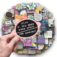 100pcs Positive Stickers Waterproof Vinyl Decals for Laptops Water Bottles
