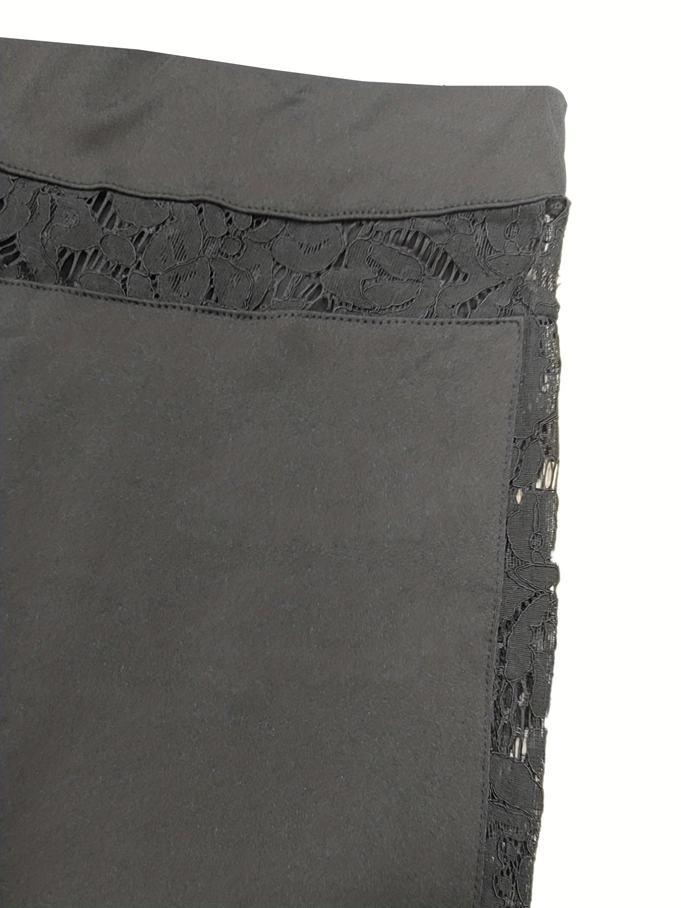 Lace Contrast Lifting Leggings Sporty Women's Clothing
