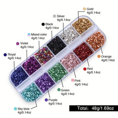 Colorful Crushed Glass Stones Resin Filler DIY Crafts Nail Art Decor