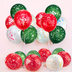 Christmas Latex Balloons 30-48cm Santa Trees Snowflakes Elk Snowman Bell