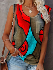 Crew Neck Tank Top for Summer Women's Clothing