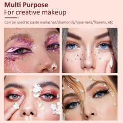 2pcs Transparent Strip Lash Adhesive Waterproof Eyelash Glue 0.34 Oz