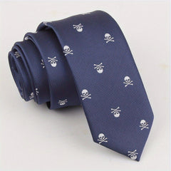 Skull Pattern Tie Set for Men 36in x 57.09in