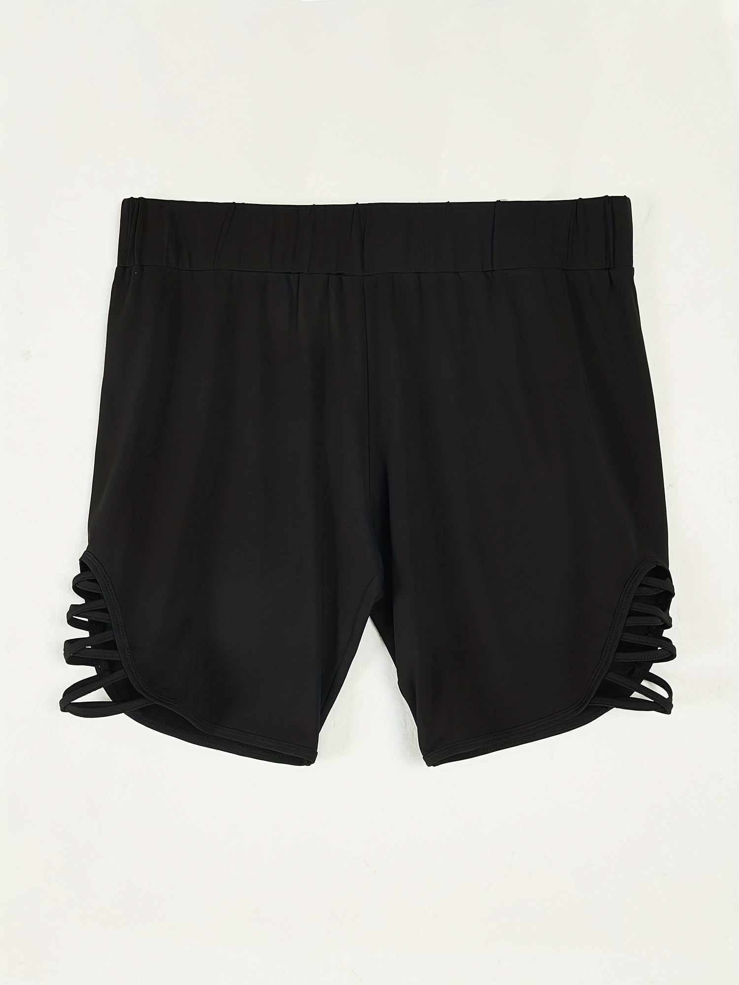 Side Criss Cross High Rise Skinny Shorts