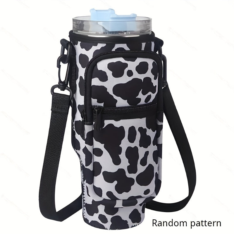 Neoprene Water Bottle Carrier Bag for 40oz Cup with Adjustable Strap