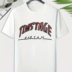 Men's Vintage Tim's T-shirt Casual Stretch Tee For Outdoor