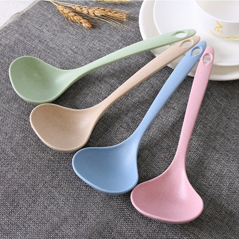 Wheat Straw Soup Spoon Household Long Handle Porridge Spoon