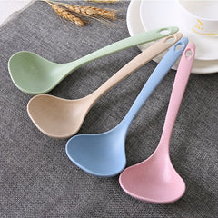 Wheat Straw Soup Spoon Household Long Handle Porridge Spoon