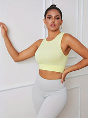 Medium Stretch Sporty Bra Shockproof Running Fitness Yoga Crop Tank Top