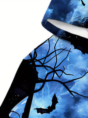 Wolf 3D Print Hoodie Men Graphic Hooded Pullover
