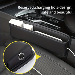 Car Seat Organizer PU Leather Seat Gap Storage Bag Car Interior Accessories