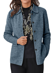 Vintage Button Front Lapel Neck Jacket
