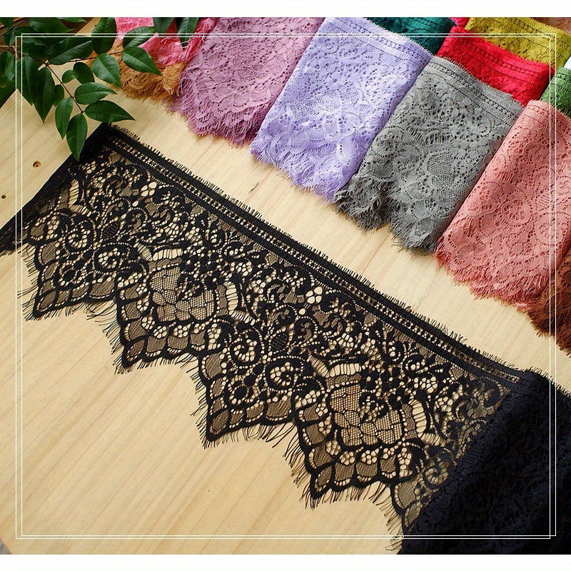 3m x 17cm Eyelash Lace Trim DIY Clothing Dress Accessories