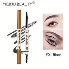 4 Colors Eyebrow Pencil Triangular Head Long Lasting Waterproof Sweat Proof