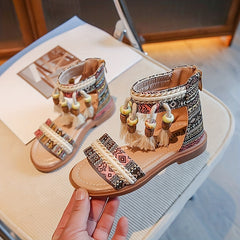 Boho Style Girls Sandals Lightweight Breathable for Summer Beach