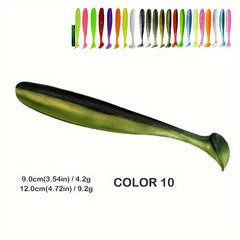 50pcs Paddle Tail Swimbaits Soft Fishing Lures Kit Bass Fishing Bait