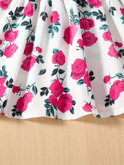 Toddler Girls Flowers Graphic Cami Dress For Party Beach