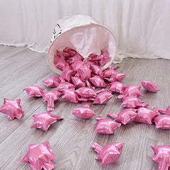 50pcs Star Foil Balloons 12 Pink Golden Silver Party Decoration