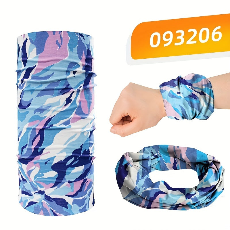 Ice Silk Bandana Print Casual Cycling Face Mask UV Protection Neck Cover