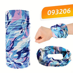 Ice Silk Bandana Print Casual Cycling Face Mask UV Protection Neck Cover