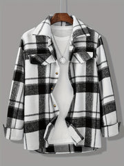 Men's Plaid Button Up Long Sleeve Shirt