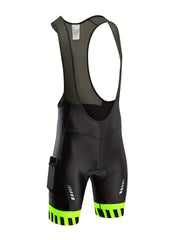 Men's Cycling Bib Shorts With Pockets 4D Padded Road Bike Bib Biking Shorts