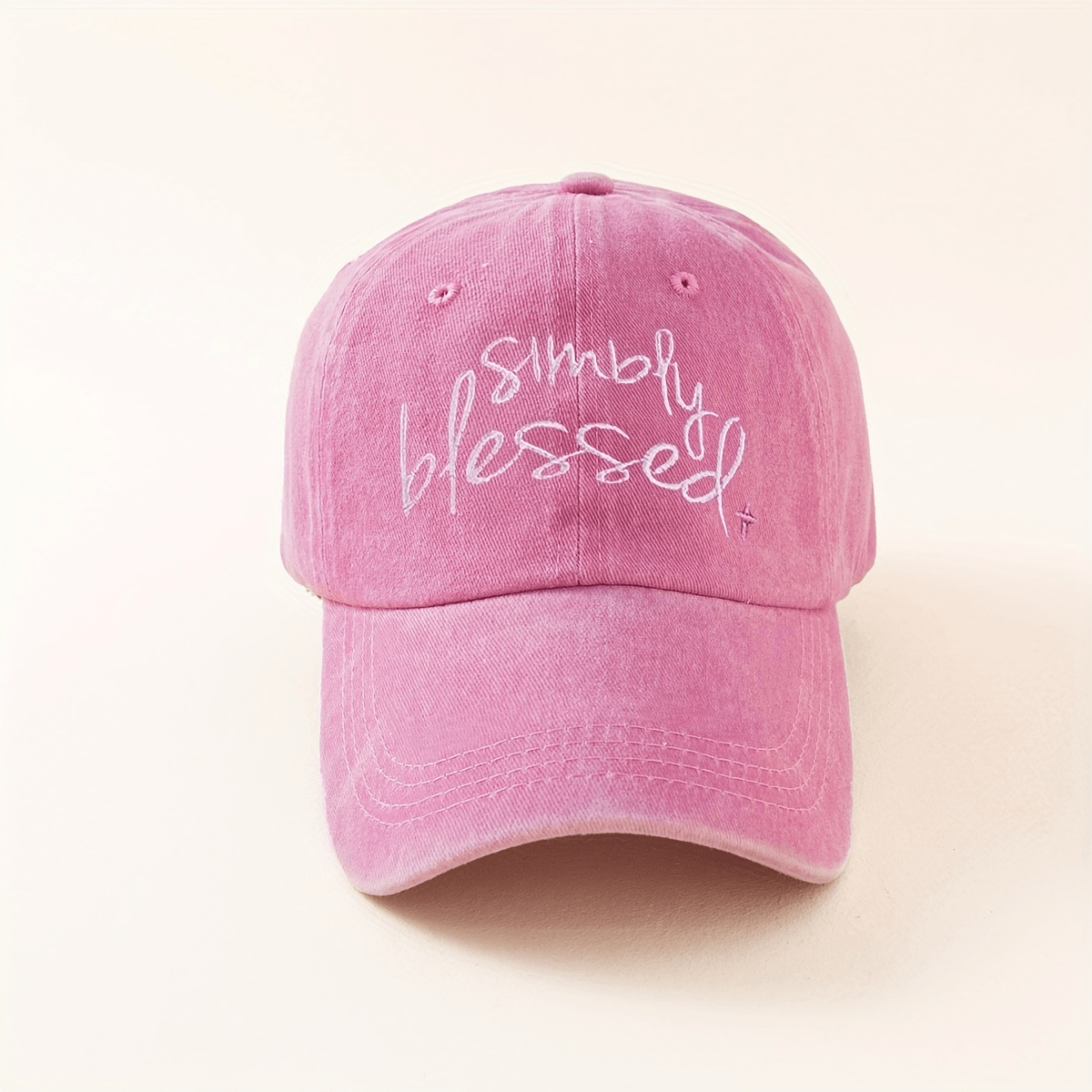 Blessed Embroidery Baseball Cap Distressed Dad Hat