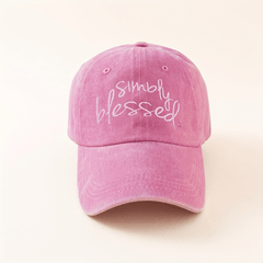 Blessed Embroidery Baseball Cap Distressed Dad Hat