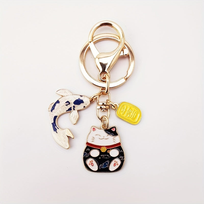 Lucky Cat Keychain Cat Paw Pendant For Backpack