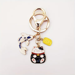 Lucky Cat Keychain Cat Paw Pendant For Backpack