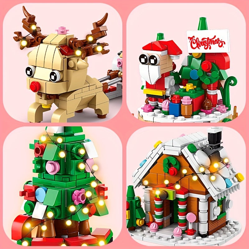 Christmas Santa Claus Building Blocks Toy Set