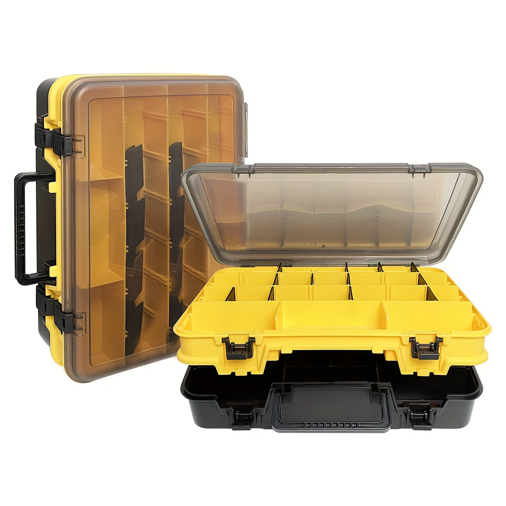 Portable Tool Storage Box with Lid & Handles - Garage Organizer