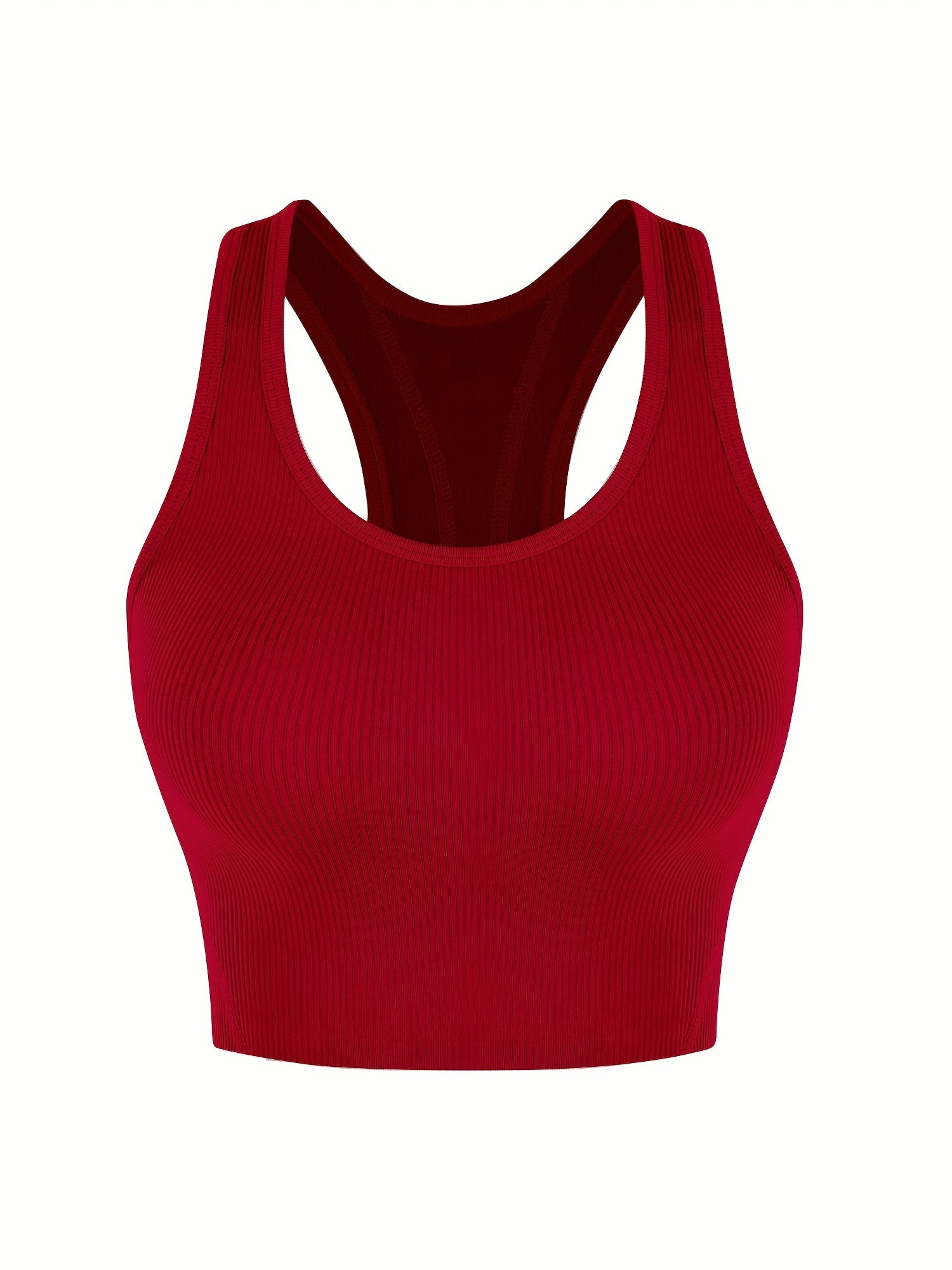 Crop Tops Racerback Yoga Vest Women Gym Seamless Ribbed Sleeveless Tank Tops