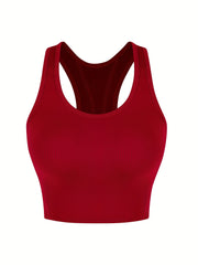 Crop Tops Racerback Yoga Vest Women Gym Seamless Ribbed Sleeveless Tank Tops