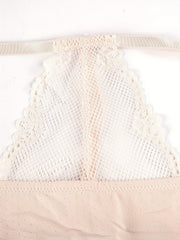 Plunge Bra with Lace Detail Front Closure