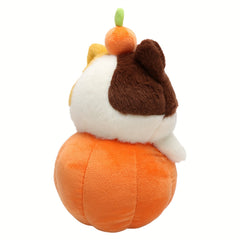 Pumpkin Cat Halloween Plush Stuffed Animal Toy Orange & Plush Pumpkin