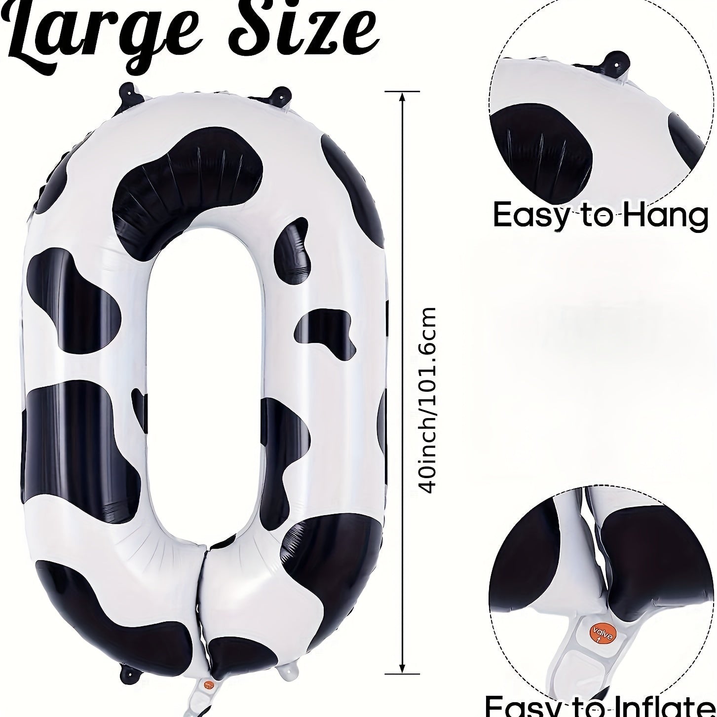 Cow Print Birthday Balloons Farm Themed Party Decor
