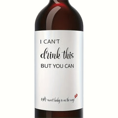 6pcs Pregnancy Wine Labels - Fun and Festive Way to Celebrate Your Pregnancy